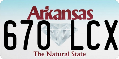 AR license plate 670LCX