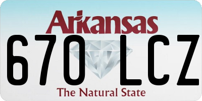 AR license plate 670LCZ