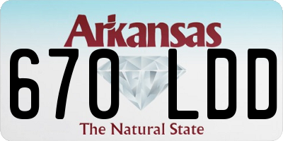 AR license plate 670LDD