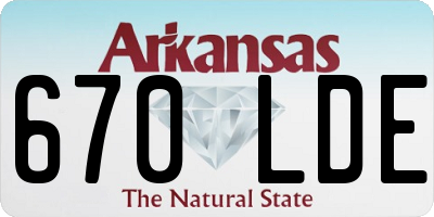 AR license plate 670LDE