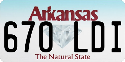 AR license plate 670LDI