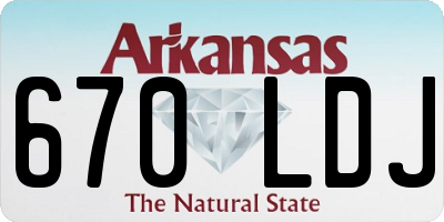AR license plate 670LDJ
