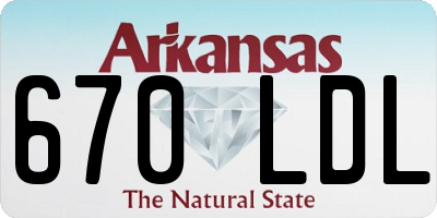 AR license plate 670LDL