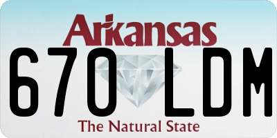 AR license plate 670LDM
