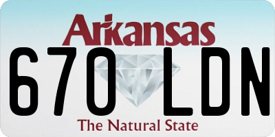 AR license plate 670LDN