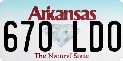 AR license plate 670LDO