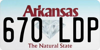 AR license plate 670LDP