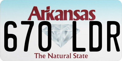 AR license plate 670LDR