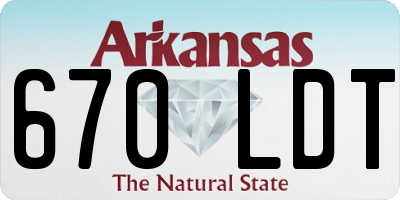 AR license plate 670LDT