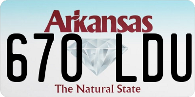 AR license plate 670LDU