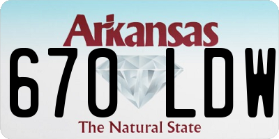 AR license plate 670LDW