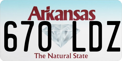 AR license plate 670LDZ