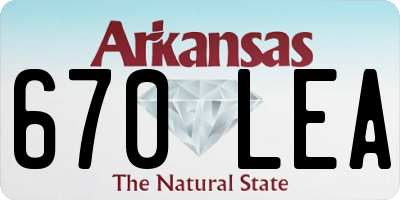 AR license plate 670LEA