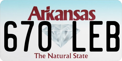 AR license plate 670LEB
