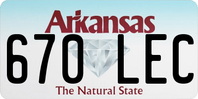 AR license plate 670LEC