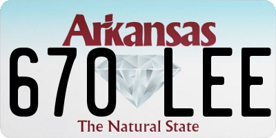 AR license plate 670LEE