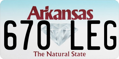 AR license plate 670LEG