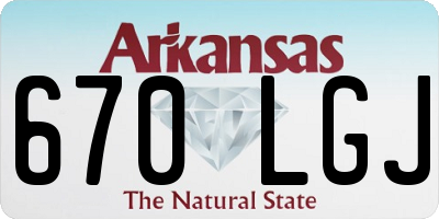 AR license plate 670LGJ