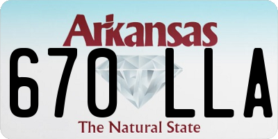 AR license plate 670LLA
