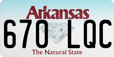 AR license plate 670LQC