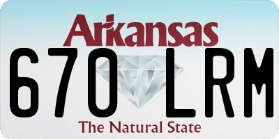 AR license plate 670LRM