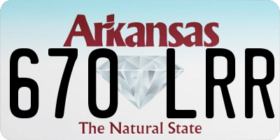 AR license plate 670LRR