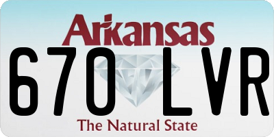 AR license plate 670LVR