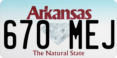 AR license plate 670MEJ
