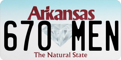 AR license plate 670MEN