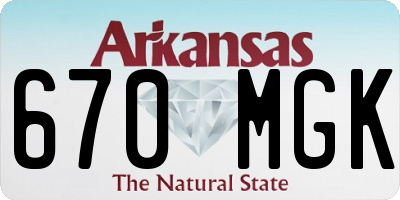 AR license plate 670MGK