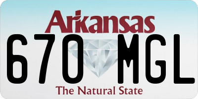 AR license plate 670MGL