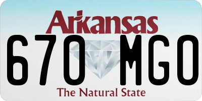 AR license plate 670MGO