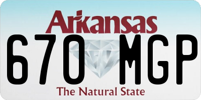 AR license plate 670MGP