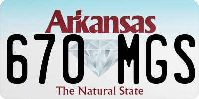 AR license plate 670MGS