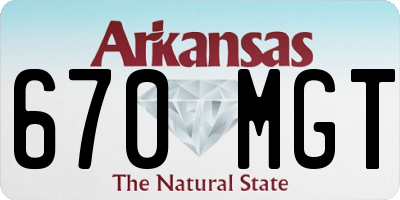 AR license plate 670MGT