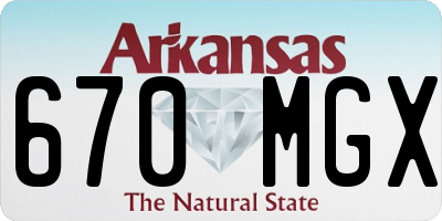 AR license plate 670MGX