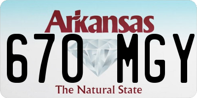 AR license plate 670MGY