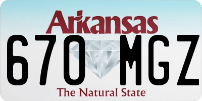 AR license plate 670MGZ
