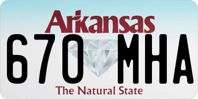 AR license plate 670MHA