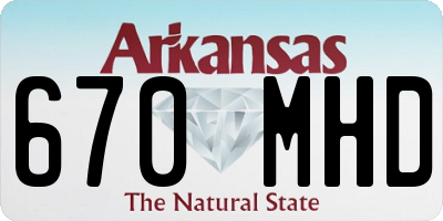 AR license plate 670MHD