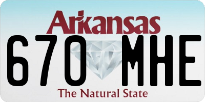 AR license plate 670MHE