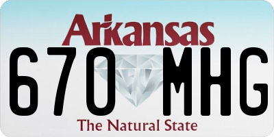 AR license plate 670MHG