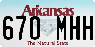 AR license plate 670MHH