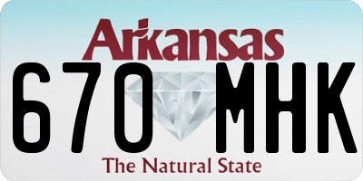 AR license plate 670MHK