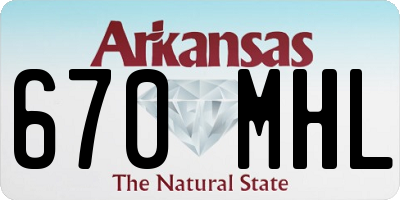 AR license plate 670MHL