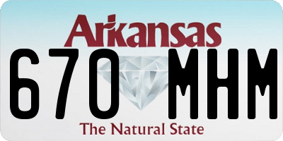 AR license plate 670MHM