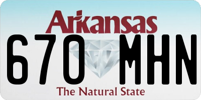 AR license plate 670MHN