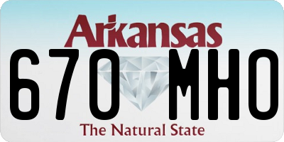 AR license plate 670MHO