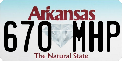 AR license plate 670MHP