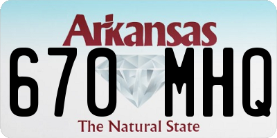 AR license plate 670MHQ